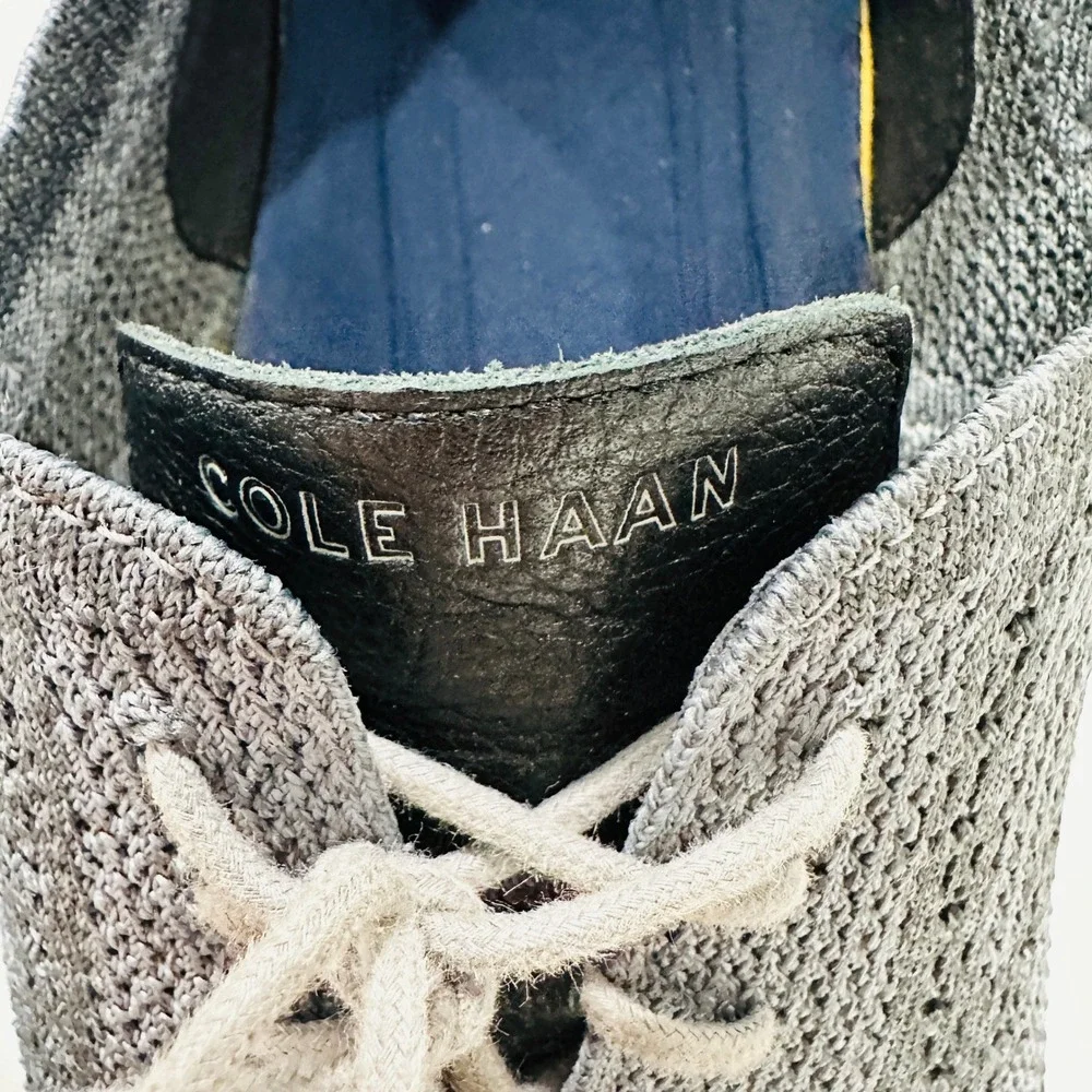 Cole‎ Haan Zerogrand Stitchlite Wingtip Oxford Gray Knit Mens Shoes C27565 11M